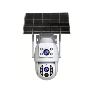 Solar-Powered Security Camera with Dual Lens PTZ